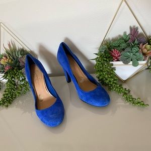 🚨 FINAL OFFER 🚨 Jessica Simpson | blue micro suede heels | Size: 8.5